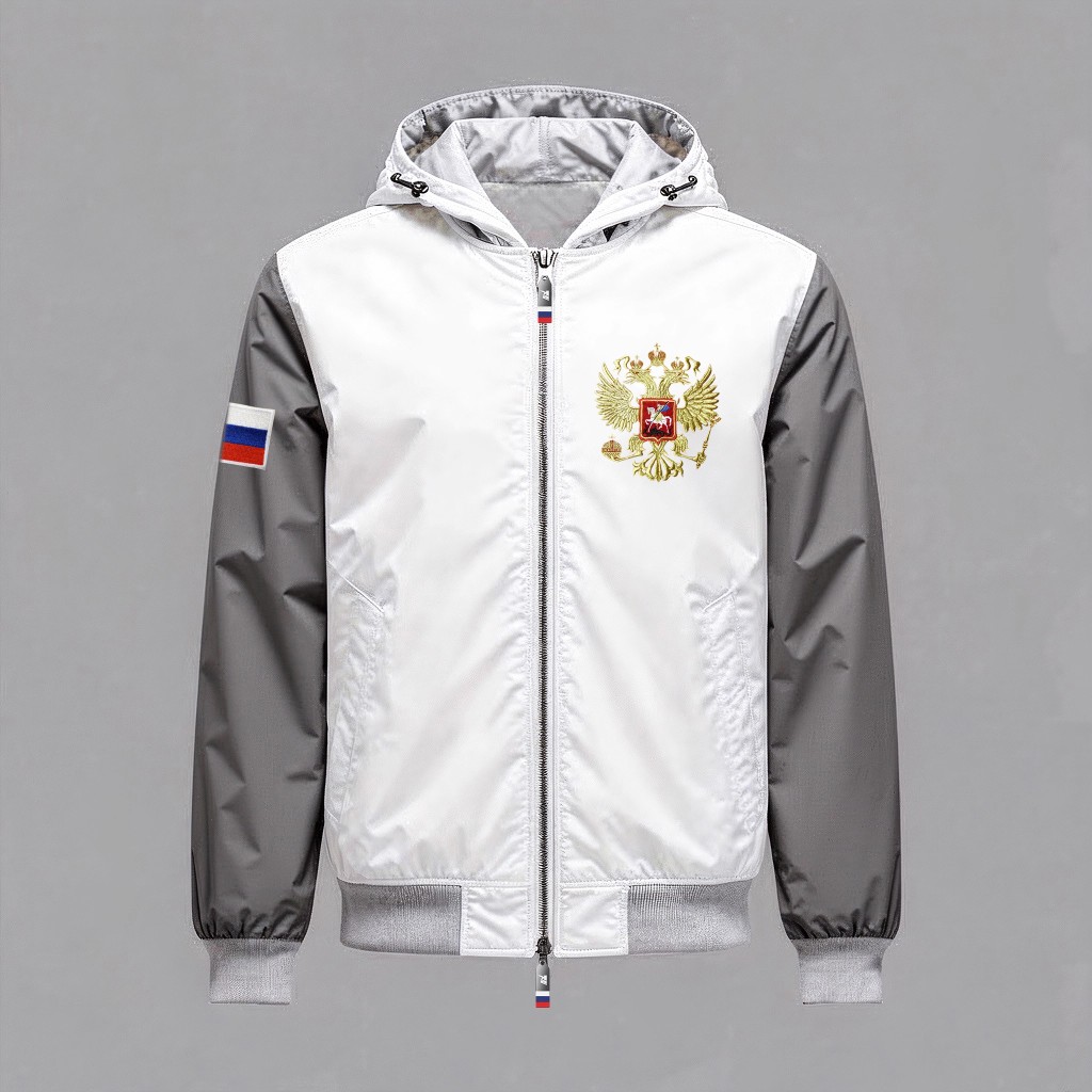 Бомбер Хайтек Navy · White — спереди — миниатюра 6