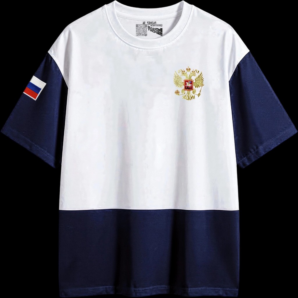Футболка тренировочная Navy · White — спереди