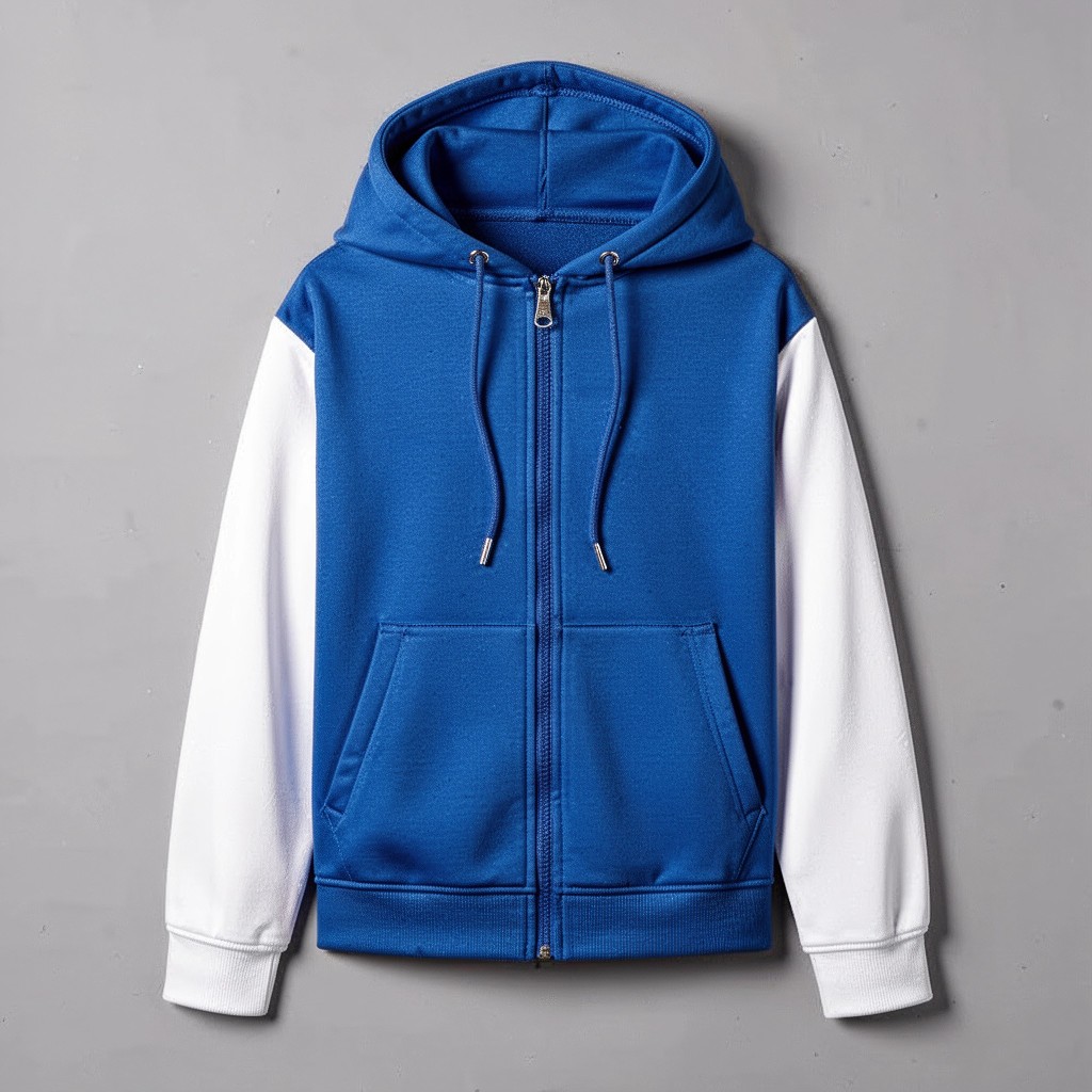 Толстовка Navy · White — спереди — миниатюра 5