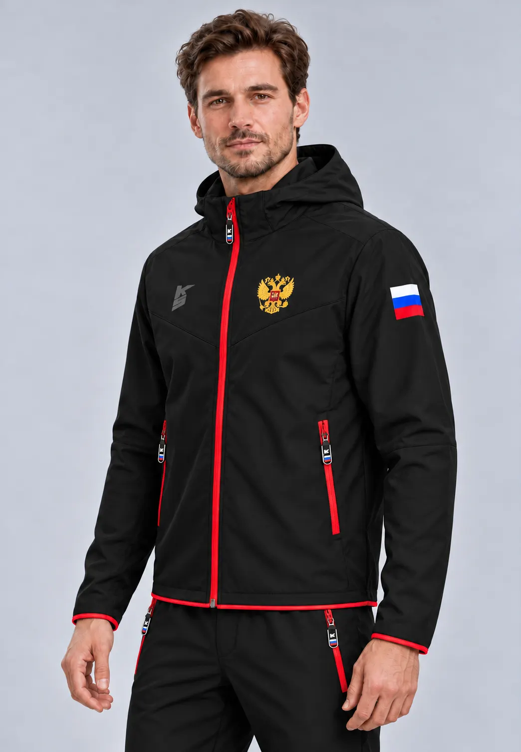 Куртка «Куба», чёрный, в три четверти