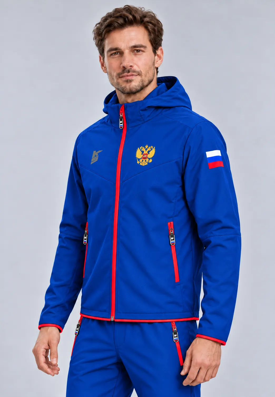 Куртка «Куба», синий, в три четверти